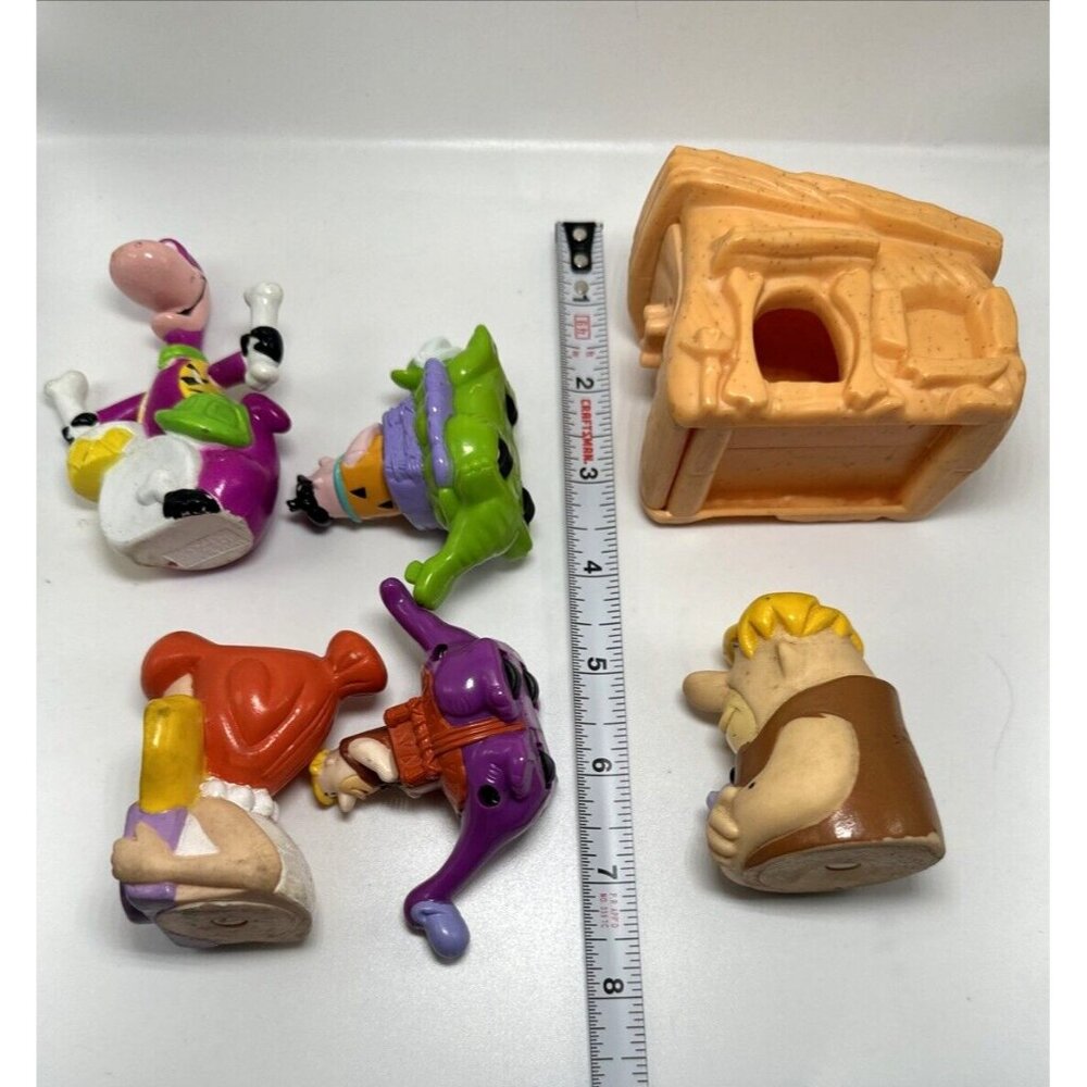 Vintage Flintstones Toys Lot of 6 Wilma Fred Barney Dino House Loose Figures 90s - Picture 3 of 7